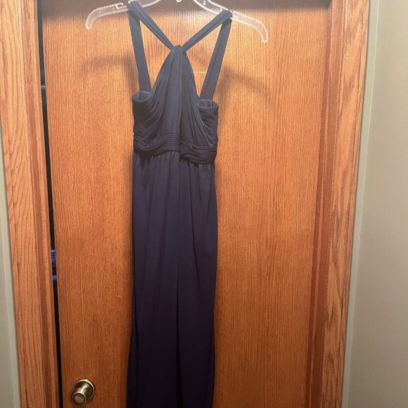 David's Bridal Navy Jr. Bridemaid Dress - Picture 1 of 3